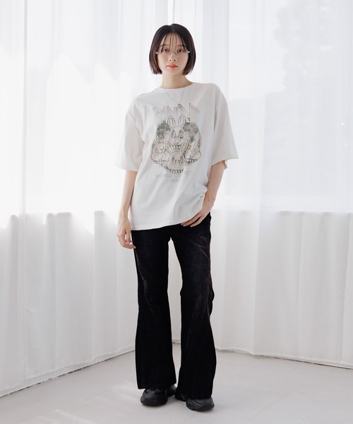 Anui（アニュイ）の「【UNISEX/3サイズ展開】ベルベットフレアデニム（デニムパンツ・レディース・ブルー/ブラック・SMALL/MEDIUM/LARGE）」の13枚目の写真