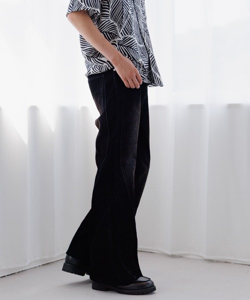 Anui（アニュイ）の「【UNISEX/3サイズ展開】ベルベットフレアデニム（デニムパンツ・レディース・ブルー/ブラック・SMALL/MEDIUM/LARGE）」の21枚目の写真