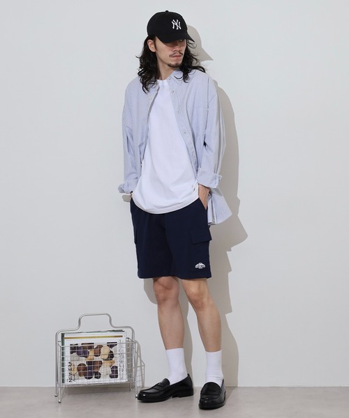 FUNALIVE(ファンアライブ)の「ミニ裏毛 ロゴ カーゴ ハーフパンツ(カーゴパンツ・メンズ・オリーブ/ライトグレー/ネイビー/ブラック・L/LL/M)」の22枚目の写真