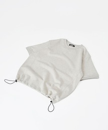 kutir（クティール）の「DRAWCORD VNECK SHORT SLEEVE SWEATSHIRT／ドローコードVネック半袖スウェット（Tシャツ/カットソー）」