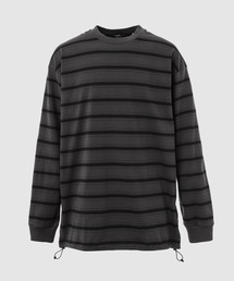 COMME des GARÇONS HOMME PLUS ボーダーロングTシャツ プレイ コムデギャルソン ボーダー長袖Tシャツ ブラック