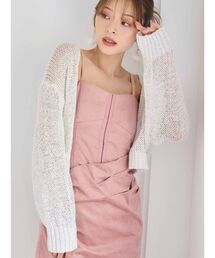 MERCURYDUO | 透かし編みラメボレロカーディガン(カーディガン/ボレロ)