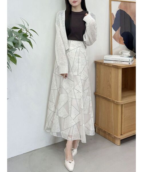 MERCURYDUO（マーキュリーデュオ）の「透かし編みラメボレロカーディガン（カーディガン/ボレロ・レディース・オフホワイト・FREE）」の11枚目の写真