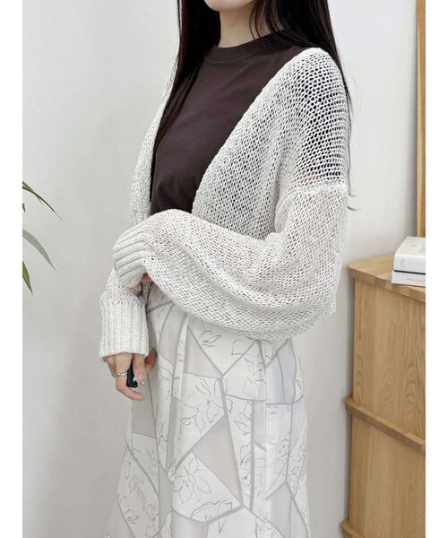 MERCURYDUO（マーキュリーデュオ）の「透かし編みラメボレロカーディガン（カーディガン/ボレロ・レディース・オフホワイト・FREE）」の15枚目の写真