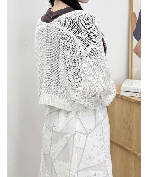 MERCURYDUO（マーキュリーデュオ）の「透かし編みラメボレロカーディガン（カーディガン/ボレロ・レディース・オフホワイト・FREE）」の16枚目の写真