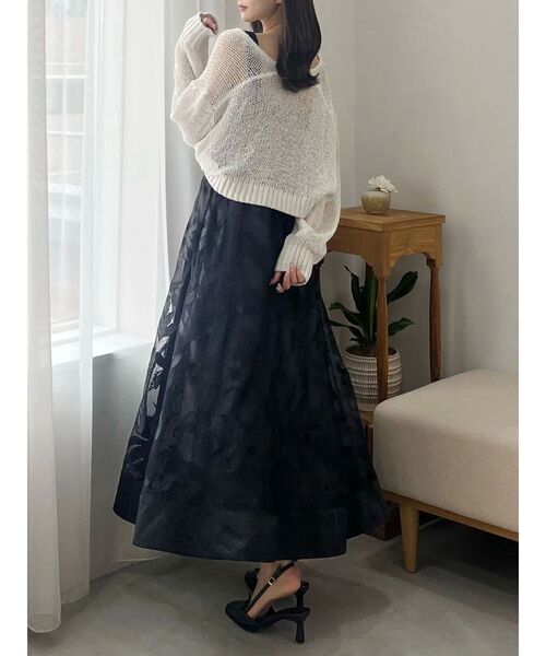 MERCURYDUO（マーキュリーデュオ）の「透かし編みラメボレロカーディガン（カーディガン/ボレロ・レディース・オフホワイト・FREE）」の19枚目の写真