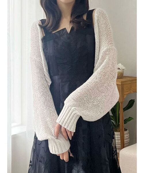 MERCURYDUO（マーキュリーデュオ）の「透かし編みラメボレロカーディガン（カーディガン/ボレロ・レディース・オフホワイト・FREE）」の21枚目の写真