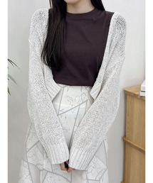 MERCURYDUO | 透かし編みラメボレロカーディガン(カーディガン/ボレロ)