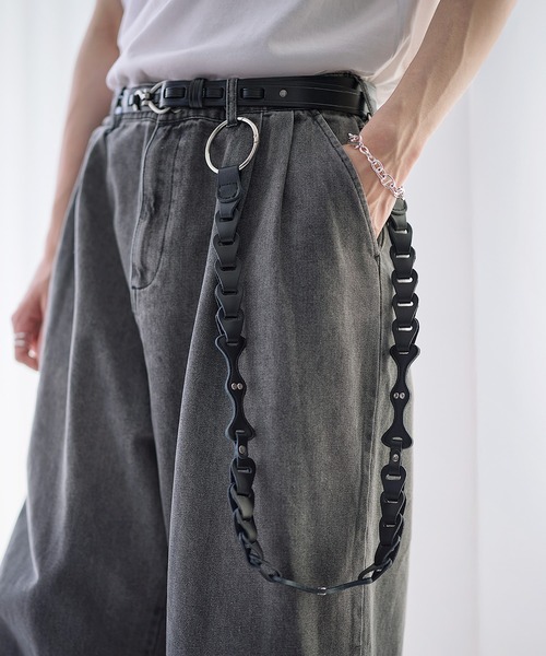 ETELIO（エテリオ）の「本革サークルパーツレザーウォレットチェーン（ウォレットチェーン・メンズ・ブラック・FREE）」の2枚目の写真