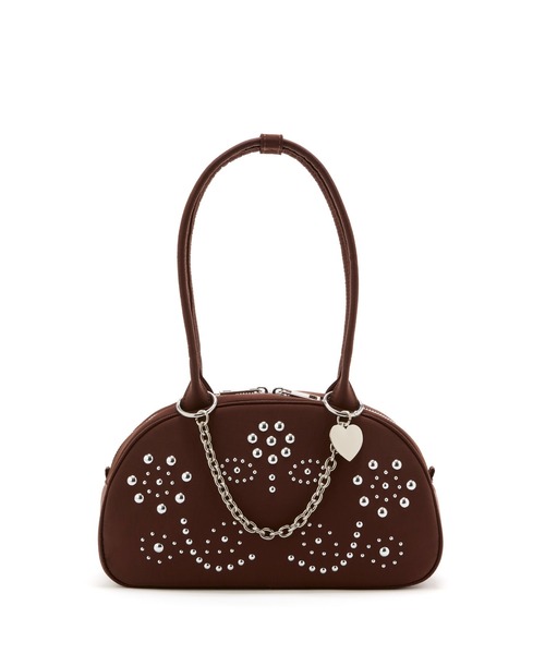 Casselini（キャセリーニ）の「Casselini(キャセリーニ)スタッズナイロンボストン（ボストンバッグ・レディース・ブラウン/ブラック・FREE）」の14枚目の写真