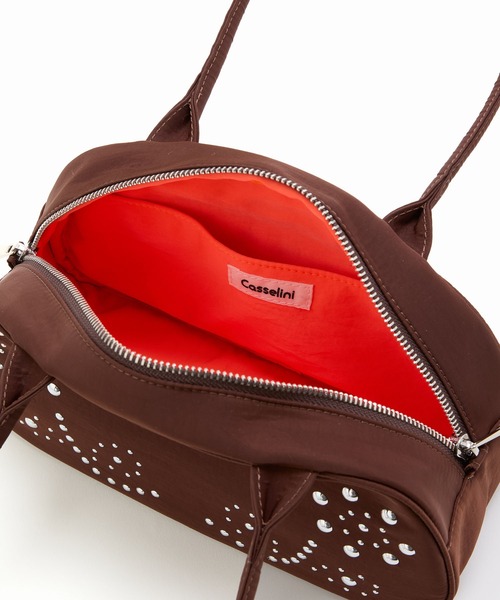 Casselini（キャセリーニ）の「Casselini(キャセリーニ)スタッズナイロンボストン（ボストンバッグ・レディース・ブラウン/ブラック・FREE）」の20枚目の写真