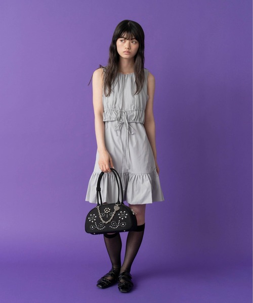 Casselini（キャセリーニ）の「Casselini(キャセリーニ)スタッズナイロンボストン（ボストンバッグ・レディース・ブラウン/ブラック・FREE）」の6枚目の写真