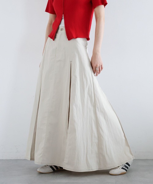 RAGEBLUE（レイジブルー）の「ボックスプリーツチノスカート（スカート・レディース・ブラウン/ホワイト/ブラック・FREE）」の8枚目の写真