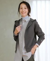 J.PRESS（ジェイプレス）の「ダンボールジャージー ジップアップ パーカー（パーカー）」