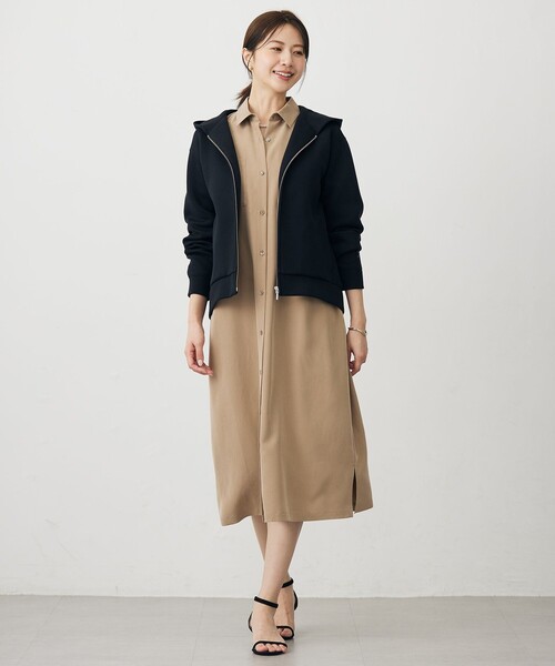 J.PRESS(ジェイプレス)の「ダンボールジャージー ジップアップ パーカー(パーカー・レディース・ブラック系/オレンジ系/ライトグレー系/グレー系・MEDIUM/LARGE)」の19枚目の写真