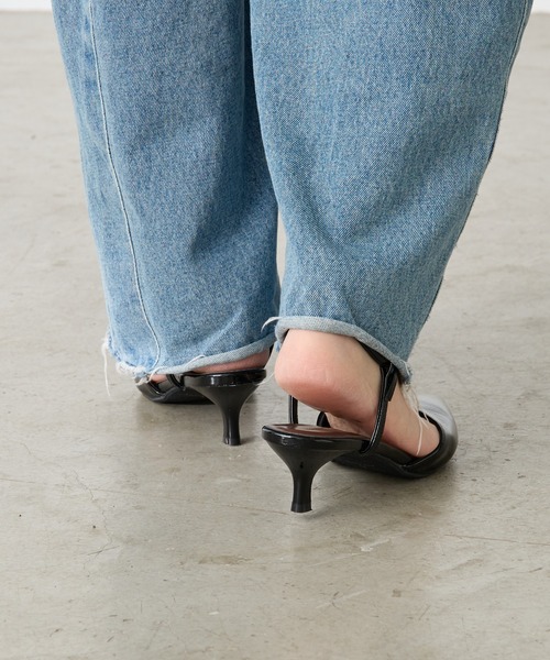 COLLAGE GALLARDAGALANTE（コラージュガリャルダガランテ）の「ポインテッドミュール（パンプス・レディース・ダークブラウン/ブラック・S/M/L）」の10枚目の写真