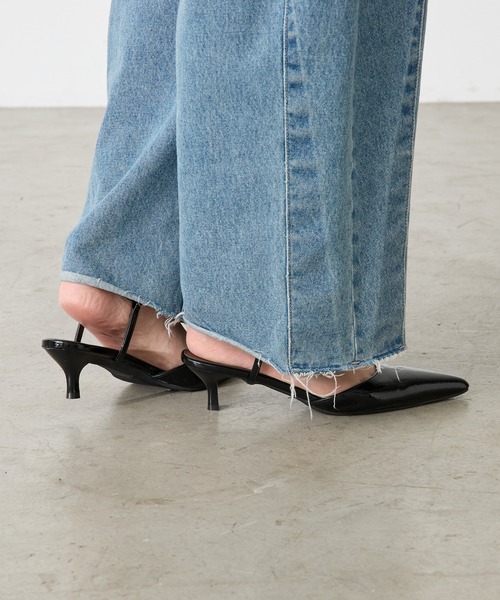 COLLAGE GALLARDAGALANTE（コラージュガリャルダガランテ）の「ポインテッドミュール（パンプス・レディース・ダークブラウン/ブラック・S/M/L）」の11枚目の写真