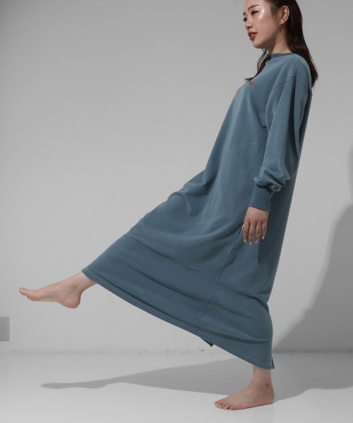 KRIFF MAYER Lady's Collection（クリフメイヤーレディースコレクション）の「【伸縮性･ストレッチ】もちのびワンピース（ワンピース・レディース・グレー/レッド/ダークブラウン/ブラック/ナチュラル/ダークブルー/カラフル・LARGE/MEDIUM）」の18枚目の写真