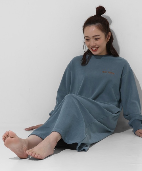 KRIFF MAYER Lady's Collection（クリフメイヤーレディースコレクション）の「【伸縮性･ストレッチ】もちのびワンピース（ワンピース・レディース・グレー/レッド/ダークブラウン/ブラック/ナチュラル/ダークブルー/カラフル・LARGE/MEDIUM）」の17枚目の写真