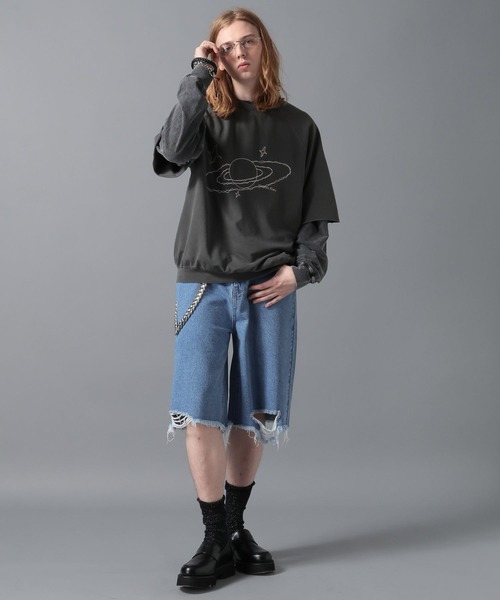 ajouter flow（アジューテフロー）の「【ajouter flow】universe pigment T shirt（Tシャツ/カットソー・メンズ・ピンク/ブラック・M/L）」の20枚目の写真