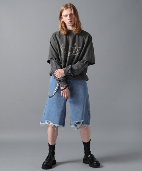 ajouter flow（アジューテフロー）の「【ajouter flow】universe pigment T shirt（Tシャツ/カットソー・メンズ・ピンク/ブラック・M/L）」の19枚目の写真