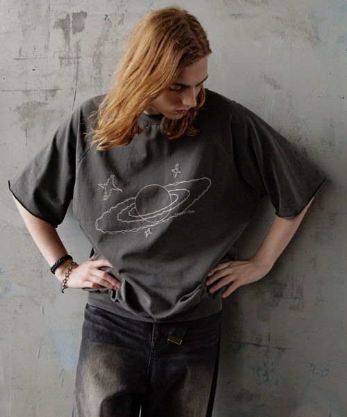 ajouter flow（アジューテフロー）の「【ajouter flow】universe pigment T shirt（Tシャツ/カットソー・メンズ・ピンク/ブラック・M/L）」の21枚目の写真