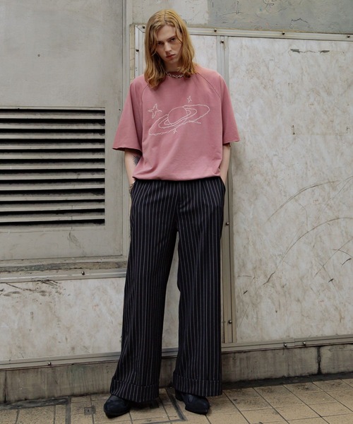 ajouter flow（アジューテフロー）の「【ajouter flow】universe pigment T shirt（Tシャツ/カットソー・メンズ・ピンク/ブラック・M/L）」の8枚目の写真