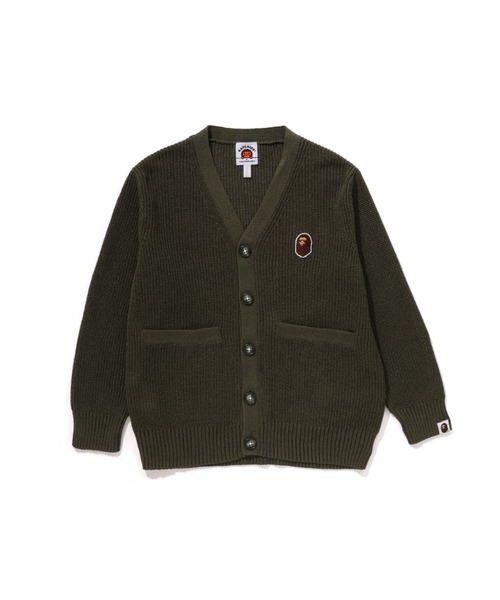 APE HEAD ONE POINT KNIT CARDIGAN（ニット/セーター）｜A BATHING APE