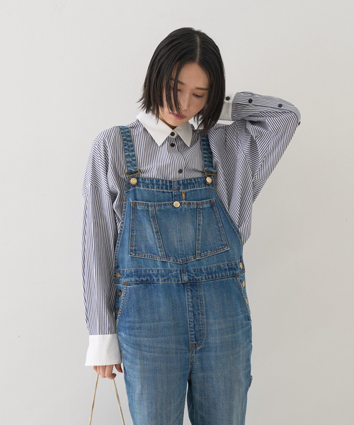 Rouge vif Anna（ルージュヴィフアンナ）の「コットンストライプクレリックシャツ（シャツ/ブラウス・レディース・ネイビー/ブルー・フリー）」の9枚目の写真