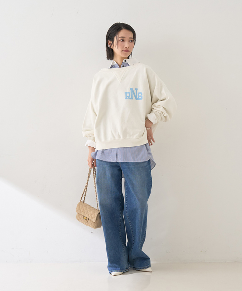 Rouge vif Anna（ルージュヴィフアンナ）の「コットンストライプクレリックシャツ（シャツ/ブラウス・レディース・ネイビー/ブルー・フリー）」の16枚目の写真