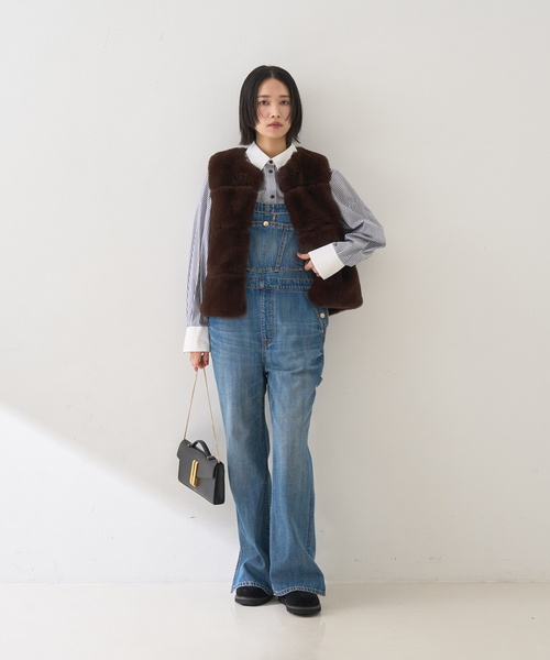 Rouge vif Anna（ルージュヴィフアンナ）の「コットンストライプクレリックシャツ（シャツ/ブラウス・レディース・ネイビー/ブルー・フリー）」の19枚目の写真