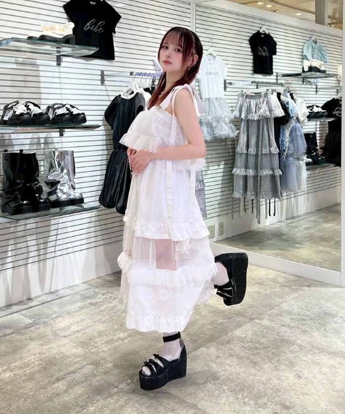 フリルティアードワンピース（ワンピース）｜FickleBebe