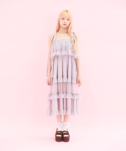 【未使用品】Fickle Bebe フリルティアードワンピース　アクシーズファム フリルティアードワンピース（ワンピース）｜FickleBebe