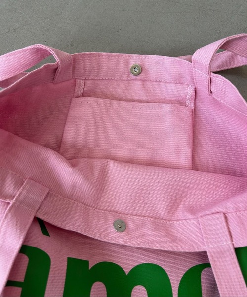 SANSeLF(サンセルフ)の「【SANSeLF】ロゴトートバッグ ビッグサイズ キャンバス saa25a027(トートバッグ・レディース・ピンク・FREE)」の6枚目の写真