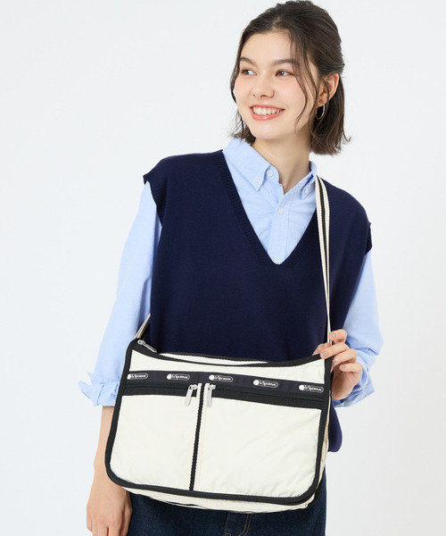 LeSportsac(レスポートサック)の「DELUXE EVERYDAY BAG スペクテイターサンドバー/ブラック(ショルダーバッグ・レディース・ホワイト・FREE)」の1枚目の写真