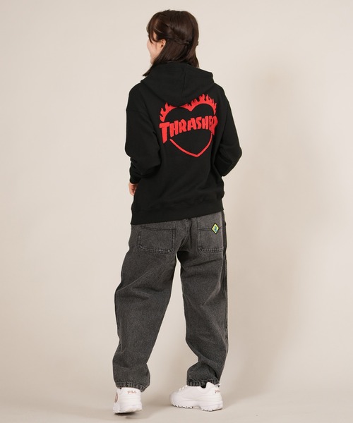 THRASHER(スラッシャー)の「THRASHER/スラッシャー ジップアップパーカー 254TH2PK051(パーカー・レディース・ホワイト×レッド/ホワイト×ホワイト/ブラック×レッド/ブラック×ブラック・M/L)」の12枚目の写真