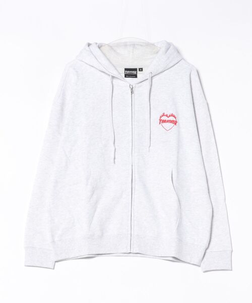 THRASHER(スラッシャー)の「THRASHER/スラッシャー ジップアップパーカー 254TH2PK051(パーカー・レディース・ホワイト×レッド/ホワイト×ホワイト/ブラック×レッド/ブラック×ブラック・M/L)」の7枚目の写真
