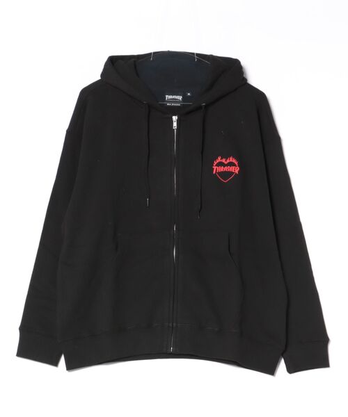 THRASHER(スラッシャー)の「THRASHER/スラッシャー ジップアップパーカー 254TH2PK051(パーカー・レディース・ホワイト×レッド/ホワイト×ホワイト/ブラック×レッド/ブラック×ブラック・M/L)」の10枚目の写真