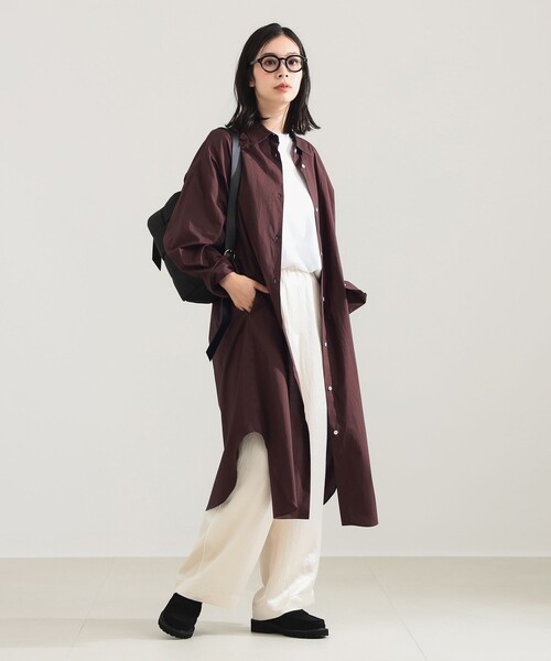 Demi-Luxe BEAMS(デミルクス ビームス)の「タイプライター シャツ ワンピース(ワンピース・レディース・ネイビー/ブラウン/サックスブルー・ONE SIZE)」の5枚目の写真