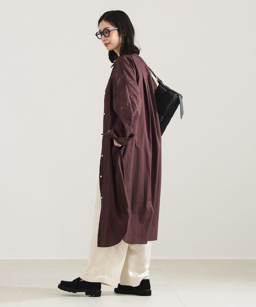 Demi-Luxe BEAMS(デミルクス ビームス)の「タイプライター シャツ ワンピース(ワンピース・レディース・ネイビー/ブラウン/サックスブルー・ONE SIZE)」の6枚目の写真