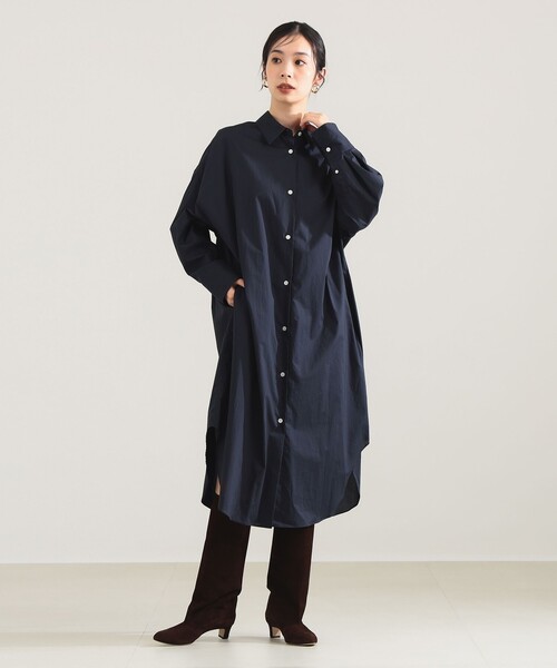 Demi-Luxe BEAMS(デミルクス ビームス)の「タイプライター シャツ ワンピース(ワンピース・レディース・ネイビー/ブラウン/サックスブルー・ONE SIZE)」の13枚目の写真
