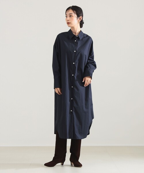 Demi-Luxe BEAMS(デミルクス ビームス)の「タイプライター シャツ ワンピース(ワンピース・レディース・ネイビー/ブラウン/サックスブルー・ONE SIZE)」の15枚目の写真