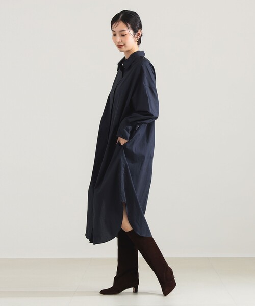 Demi-Luxe BEAMS(デミルクス ビームス)の「タイプライター シャツ ワンピース(ワンピース・レディース・ネイビー/ブラウン/サックスブルー・ONE SIZE)」の16枚目の写真