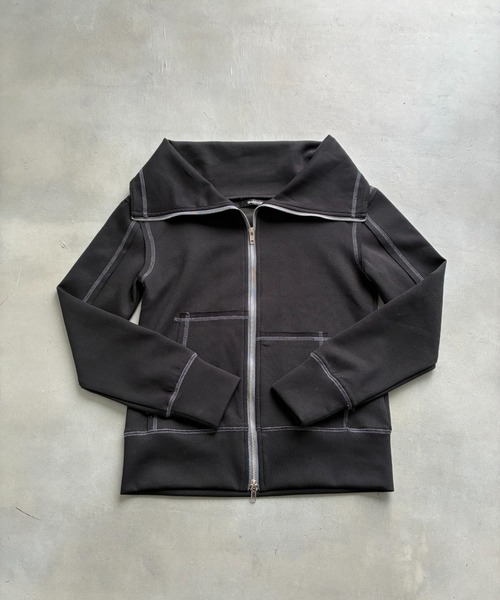 SHAGGIE（シャギー）の「もちもちスウェットダブルジップオフショルトップス（パーカー・レディース・ブラウン/チャコールグレー/ブラック・FREE）」の13枚目の写真