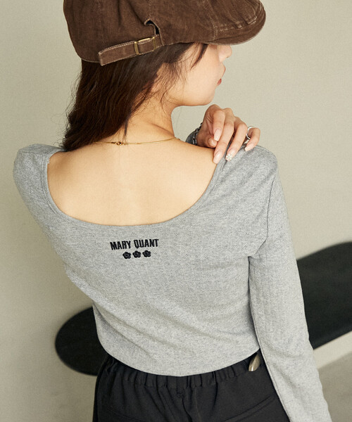 mari　PロンT 2点 MARY QUANT × PUBLUX/マリークワント ワンポイント刺繍 2WAY 針抜き
