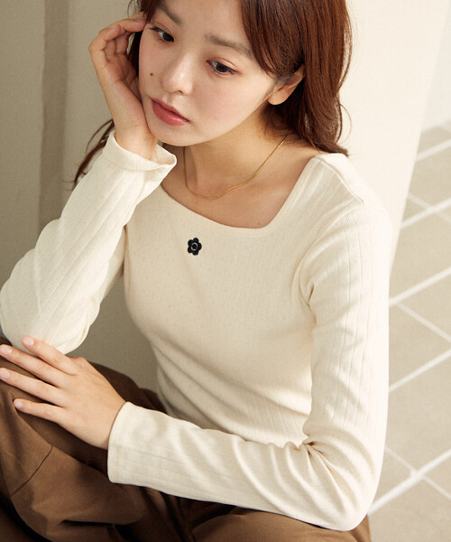 MARY QUANT × PUBLUX/マリークワント ワンポイント刺繍 2WAY 針抜き