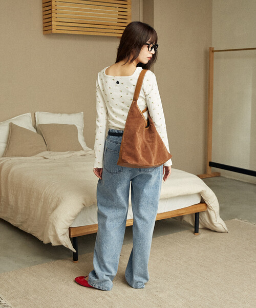 PUBLUX（パブリュクス）の「MARY QUANT × PUBLUX/マリークワント ワンポイント刺繍 2WAY 針抜きフライス ロンT　限定展開（Tシャツ/カットソー・レディース・ブラック/オフホワイト/グレー/ホワイト/ダークグレー・ﾌﾘ-）」の12枚目の写真