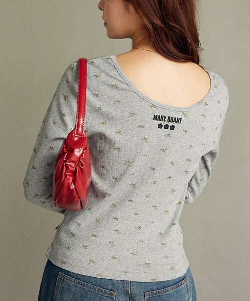 PUBLUX（パブリュクス）の「MARY QUANT × PUBLUX/マリークワント ワンポイント刺繍 2WAY 針抜きフライス ロンT　限定展開（Tシャツ/カットソー・レディース・ブラック/オフホワイト/グレー/ホワイト/ダークグレー・ﾌﾘ-）」の21枚目の写真