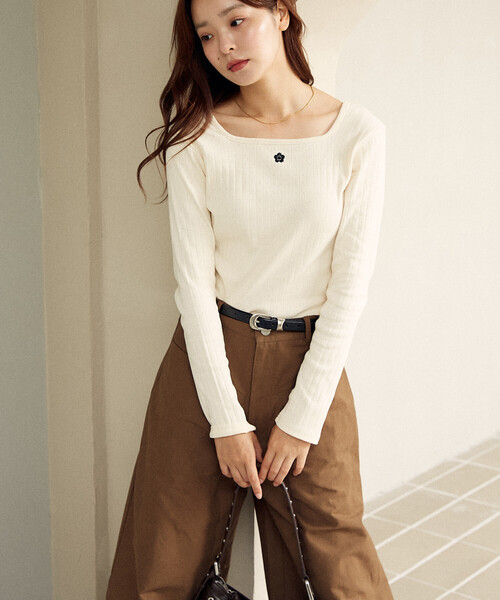 MARY QUANT × PUBLUX/マリークワント ワンポイント刺繍 2WAY 針抜き