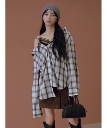 FRAY I.D | レザーライクアシメタックミニスカート(スカート)